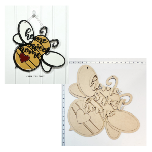 Bee Hanger Decor Unfinished Cutout