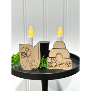 Watermelon and Bee Hive Candle Shelf Sitters Unfinished cutout