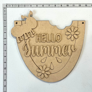 Hello Summer Watermelon Cutout Unfinished