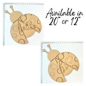 Ladybug Hanger Decor Unfinished Cutout