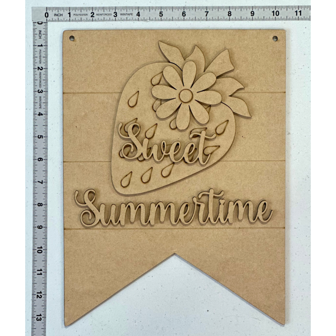 Sweet Summertime Strawberry Hanger Cutout