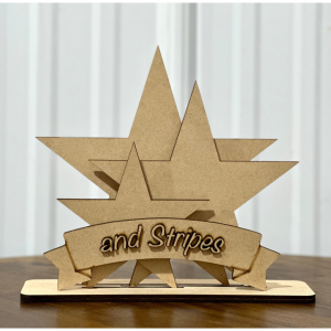 Stars and Stripes Unfinished Cutout Party Bundle