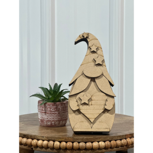 Small Americana Heart Gnome Unfinished Cutout