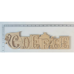 Coffee Sign Unfinished Cutout