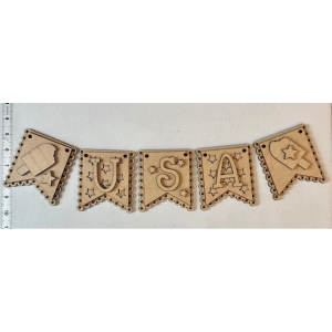 USA Banner Unfinished Cutout