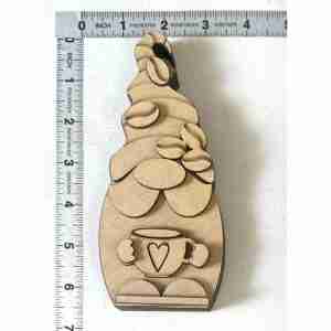Small Coffee Gnome Unfinished Cutout