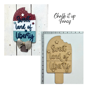 Sweet Land Of Liberty Popsicle Unfinished Cutout