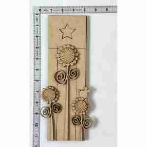 Party Bundle (pack of 4) Patriotic Flag and Sunflower Decor Unfinished Cutout