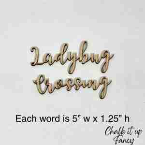 Ladybug Crossing Word