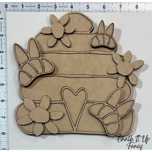 Primitive Bee Hive Decor Unfinished Cutout
