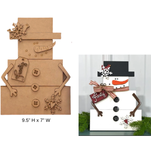 Frosty Snowman Shelf Sitter Unfinished Cutout