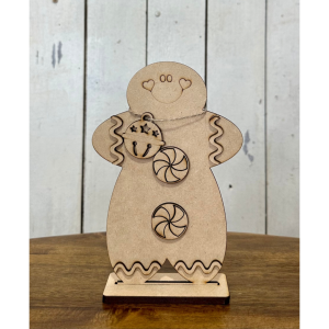 Gingerbread Shelf Sitter Unfinished Cutout