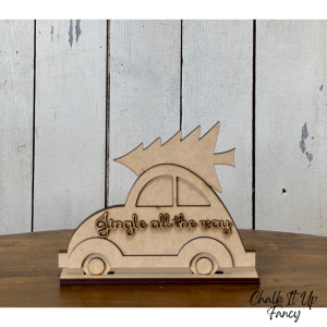 Party Bundle Jingle All the Way Buggy Shelf Cutout Unfinished(4 pack)