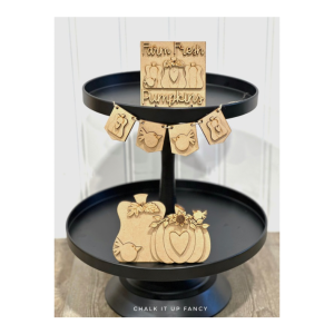 Pumpkin and Crow Theme Decor set (3 piece)  Unfinished Cutout