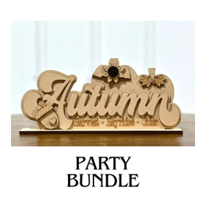 Party Bundle Autumn Shelf Sitter Unfinished Cutout