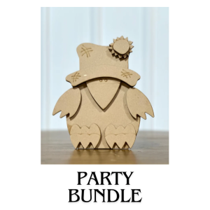 Party Bundle Crow with Stand Unfinished Cutout