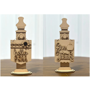 Mini Fall Theme Signs Unfinished Cutout (set of 2)