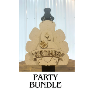 Party Bundle Gobble Turkey Hanger Unfinished Cutout