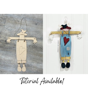 Primitive Hanging Scarecrow Unfinished Cutout