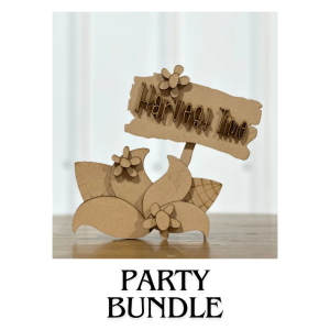 Party Bundle Harvest Time Shelf Sitter Unfinished Cutout