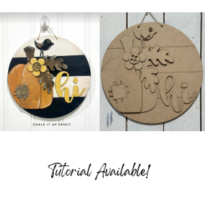 Pumpkin Hi Unfinished Cutout Round