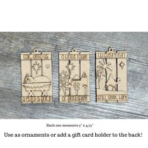 Nativity Pallet Christmas Ornament Bundle Unfinished Cutout
