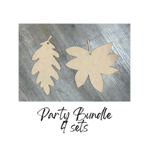 Set of Leaves Cutout Unfinished party bundle
