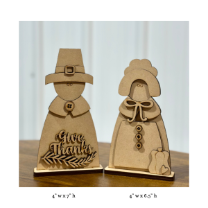 Pilgrim Duo Shelf Sitter Unfinished Cutout