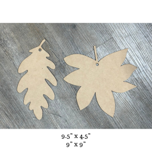Set of Leaves Cutout Unfinished