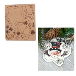 Melting Snowman Pop Out Ornament/decor Unfinished Cutout