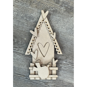 Valentine Birdhouse Shelf Sitter Decor Unfinished Cutout