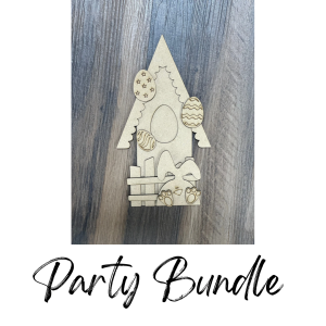 Party Bundle Easter Birdhouse Shelf Sitter Decor Unfinished Cutout