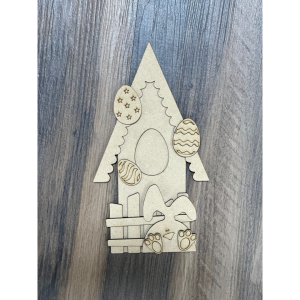 Easter Birdhouse Shelf Sitter Decor Unfinished Cutout