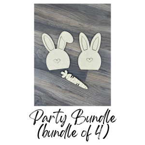 Bunny Couple Shelf Sitter with out faces Party Bundle