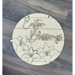 Easter Blessing Unfinished Round Cutout