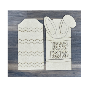 Happy Easter Tag Unfinished Cutout