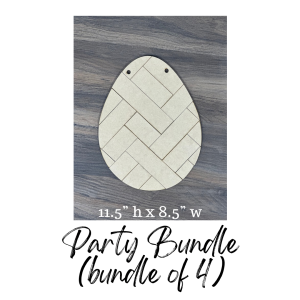 Pallet Rustic Easter Egg Unfinished Cutout  Party Bundle