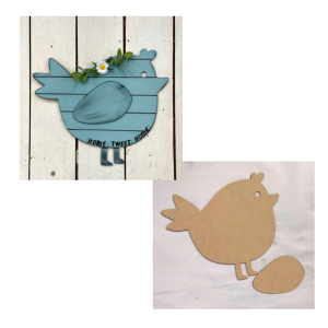 Bird Cutout Unfinished