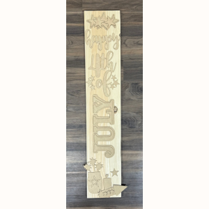 Fourth of July Porch Leaner Cutout Unfinished (board not included)