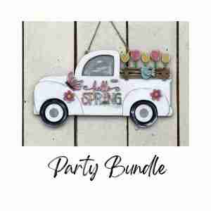 Hello Spring Truck Hanger Unfinished Cutout Party Bundle