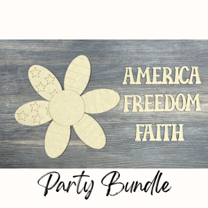 Party Bundle Americana Daisy Cutout Unfinished