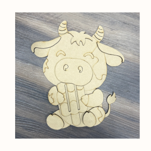 Summer Cow Shelf Sitter Unfinished Cutout