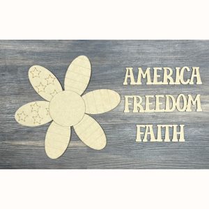 Americana Daisy Cutout Unfinished