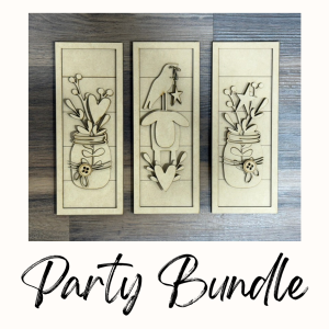 Primitive Sheep Trio Unfinished Sign Set Party Bundle