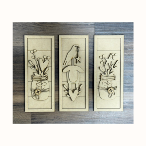 Primitive Sheep Trio Set Unfinished Signs