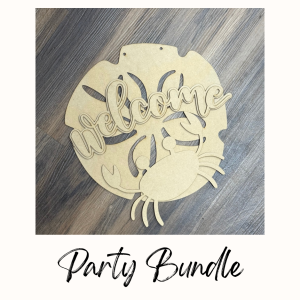 Party Bundle Welcome Sand Dollar Hanger Unfinished Cutout