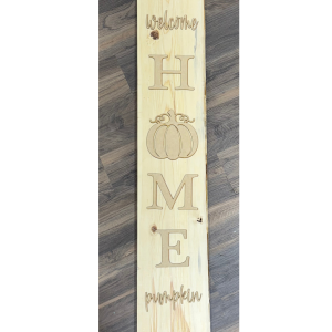 Welcome Home Pumpkin Porch Leaner Unfinished Cutout (Board Not Included)