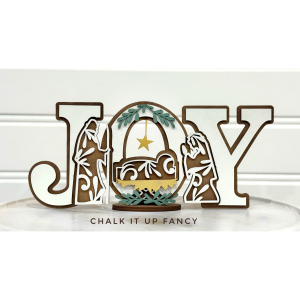 Joy Nativity Shelf Sitter Unfinished Cutout