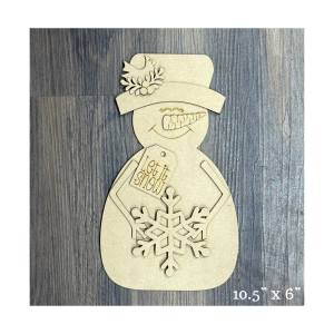 Let It Snow Standing Snowman Unfinished Cutout