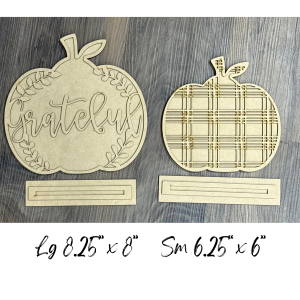 Pumpkin Duo Shelf Sitter Unfinished Cutout
